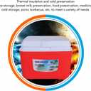 Large 5L Insulated Cooler Box Portable Ice Box for Travel Camping Picnic Fish, Insulated Cooler Box Hard Case Keeps Food Freshness and Drink Cool (Red)