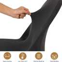ManMengJi Spandex Folding Chair Covers, Black Folding Chair Slipcovers 12 PCS, Universal Fitted Chair Slipcovers for Wedding, Party, Banquet, Holidays, Celebration
