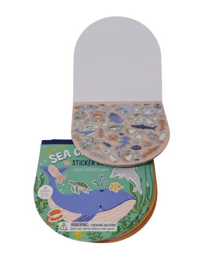 SEA CREATURES STICKERS BOOK OVER 300 STIKERS, 10 Pack