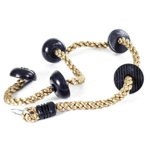 Squirrel Products 6.5 ft Climbing Rope with Platforms - Swing Set Accessories - Additions & Replacements for Active Outdoor Play Equipment