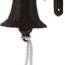 DOITOOL Vintage Cast Iron Doorbell 6.29 Inch Metal Bell Ringer Wall Mounted Decorative Bell for Home Garden Indoor Outdoor Use Rustic Style