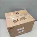 JUVITUS (12 pack) 8 oz Frosted Clear Glass Boston Round Bottle with Black Fine Mist Sprayer