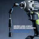 toolant 34 Piece SAE/Metric Nut Driver Set, Impact Driver Bit Set, Deep Nut Driver, Impact Socket Adapters, Wing Nut Driver, Tough Gift Case