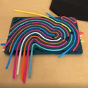 Sensory Activity Board, Silicone Sensory Fidget Toy for Kids, ADHD & Autism, Calming for Anxiety, Silent, No Mess, Sensory Toys for Kids 3+ & Adults with 20 Strings Green