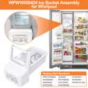 Upgraded WPW10558424 Refrigerator Ice Bucket for Whirlpool Ice Bucket Replacement W10558424 WRS321SDHZ08 Parts Replacement Ice Maker Whirlpool Ice Bin WRS321SDHZ05 WRS321SDHZ01 Ice Tray Container