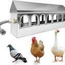 Automatic Chicken Waterer Stainless Steel Pigeon Water Poultry Water Dispenser Automatic Filling Water with Float Valve for Turkey Quail Duck Goose