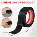 Flexible Wall Corner Protector Moulding Trim Peel and Stick Wall Corner Guards Edge Protector Self Adhesive Molding Trim Strip for Edge Ceiling (Black, 2.4 in x 10 Ft)