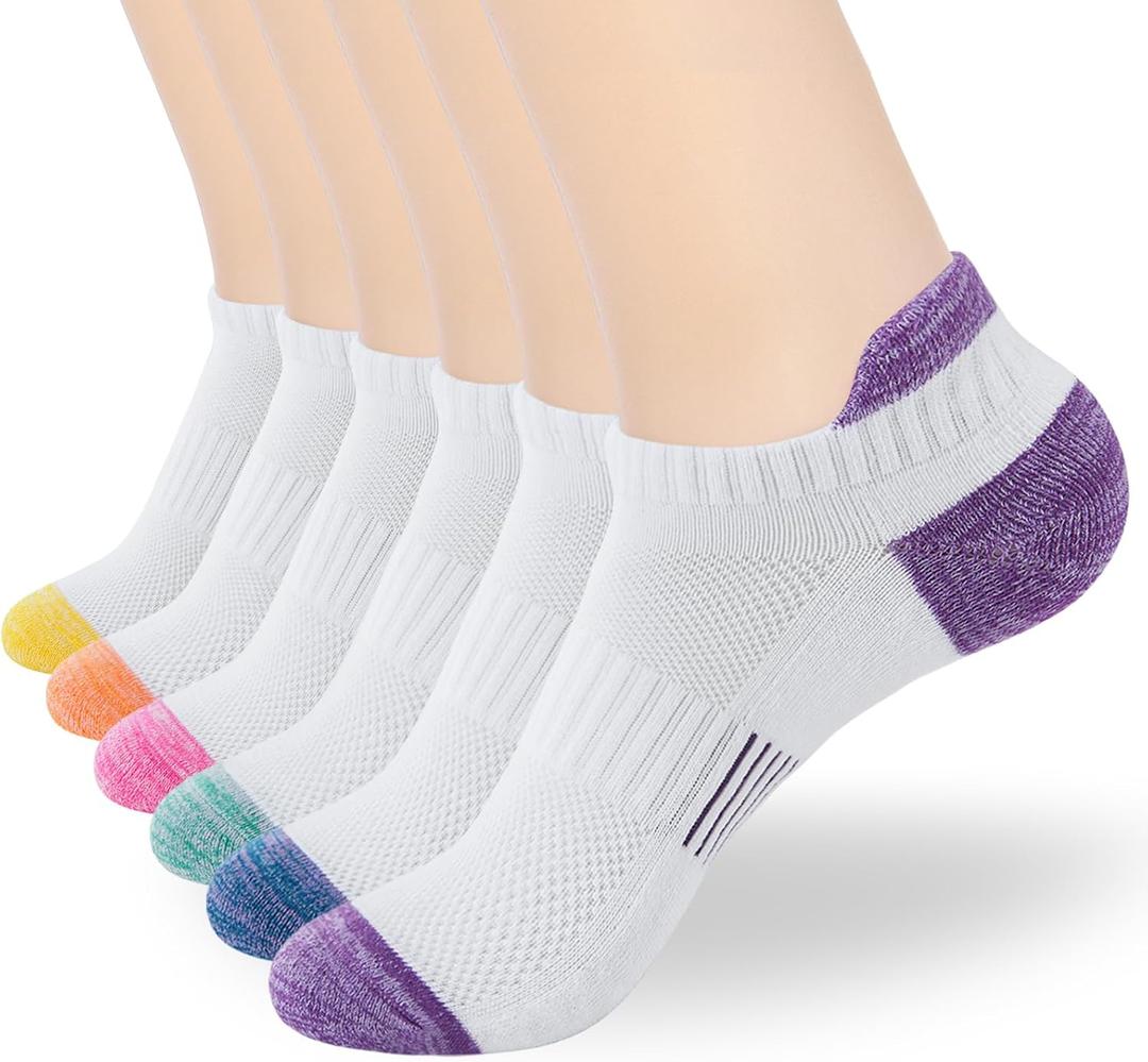 ATBITER Ankle Socks Womens and Men Thin Athletic Running Low Cut No Show Socks With Heel Tab 6-12 Pairs