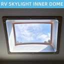 XMK RV Skylight Replacement Inner Dome, 14" x 22" x 2.9" RV Skylight Inner Dome with Clear Window for RV's Campers Food Trucks Shower Roof Opening, Include Screws