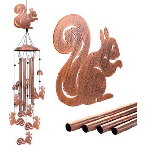 for Mom Squirrel Wind Chimes for Outside,Squirrel Gifts for Women Men/Memorial Gift/Birthday Gifts Metal windchimes Outdoors/Indoors,Garden Decor,Patio,Home,Porch,Yard Decorations