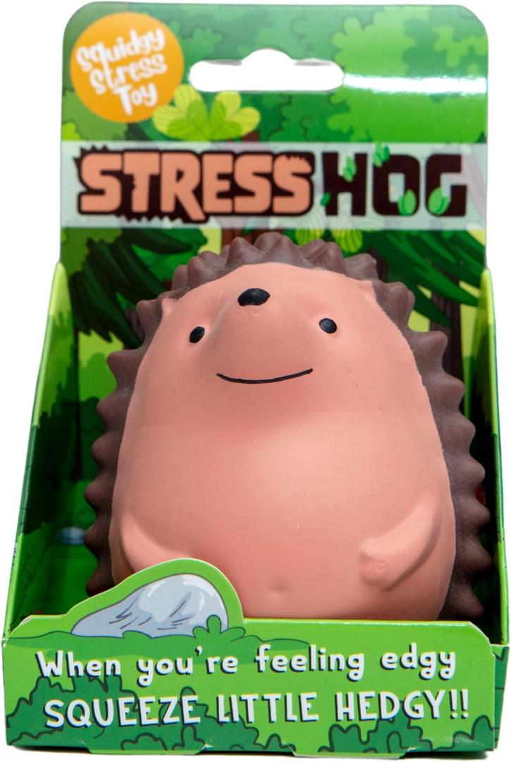 Boxer Gifts Stress Hog Toy - Unique Stress Balls for Adults & Teenagers | Squishy Fidget Toys for Anxiety - Cool Desk Accessories | Cute Hedgehog Gifts & White Elephant for Co-Workers