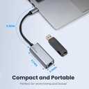 USB C to ethernet Adapter,Ethernet to USB c,TypeC to RJ45 Ethernet Adapter 1Gbps Gigabit Ethernet Compatibility for Mac,MacBook Pro/Air,Dell XPS,Chromebook,Surface
