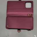 Defencase for Samsung Galaxy S25+/ S25 Plus Magnetic Wallet Case Compatible with Magsafe with RFID Blocking Zipper & Card Holder, PU Leather Detachable Phone Case for Galaxy S25+/ Plus 6.7", Wine Red