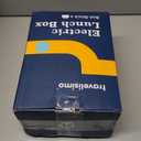 TRAVELISIMO Electric Lunch Box for Adults 100W Heated Lunch Box For Men 1.5L Stainless Steel Portable Food Warmer, 12/24/110V for Travel & Work, Loncheras Electricas Para Calentar almuerzo (Black)