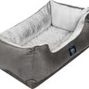 Serta Orthopedic Cuddler Dog Bed for Pets, Slate Gray (X-Large)