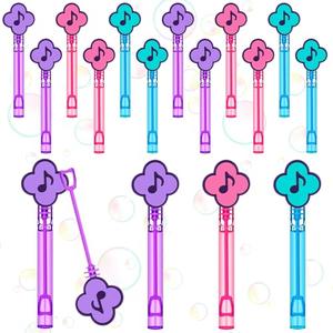 RoundFunny 24 Pcs Music Mini Bubble Wands Party Supplies Favors Decorations Kawaii Bubbles Sticks Wands for Fan Meeting Anime Theme Birthday Party Goodie Gift Bag Outdoor Activity