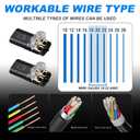30PCS Double Wire Plug in Connector,Pluggable Low Voltage Wire Connector with Locking Buckle,Quick Disconnect Led Light Strip Connectors 2 Pin,No Wire Stripping Cutting 18-22AWG