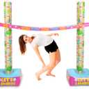 Summer Inflatable Limbo Game for Adults 59 Inch Palm Leaf Hawaiian Tropical Limbo Stick Party Game Fun Aloha Luau Party Inflatable Decoration Indoor Outdoor Beach Pool