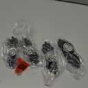 SOFFEE DESIGN 4pcs Vintage Cabinet Pull Drawer Handle, Distressed Closet Handle with Clear Resin Knob, Antique with Mounting Screws for Cupboard, Kitchen Furniture - Black