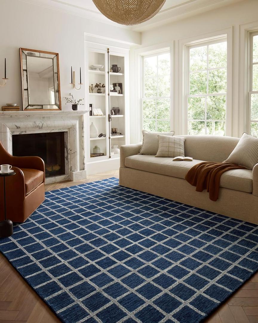 Loloi Chris Loves Julia Polly Collection POL-05 Navy/Silver 2'-3" x 3'-9" Accent Rug