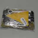 ZERODECO Party Decoration, 21 Pcs Black and Gold Hanging Paper Fans, Pom Poms Flowers, Garlands String Polka Dot and Triangle Bunting Flags for Birthday Parties Wedding Dcor, Table & Wall Decorations