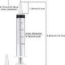 10pack 20ml Plastic Syringes with Measurement for Feeding Pets ,Liquid Scientific Labs,Watering,Dispensing Lip-gloss, without Needle with Cap