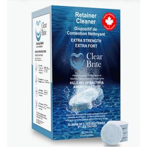 Proudly Canadian ClearBrite Naturals Retainer Cleaner Tablets, 120 Tablets (4 Month Supply), Extra Strength for Retainers, Aligners, Night Guards, Mouth Guards & Dentures