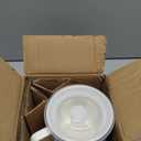 16 Oz Glass Coffee Mug – Coffee Pot Style, Mini Coffee Pot Mug with Lid, Heatproof Large Capacity Clear Cup (1pcs)