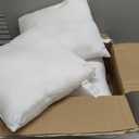 GOLD TEXTILES White Throw Pillows Insert (Pack of 4) - 16 x 16 Inches Polyester Sham Stuffer Throw Pillow - Lightweight Square Indoor Decorative Pillows - Bed and Cushion Couch Pillows