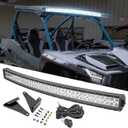 WeiSen 42" 240W Curved LED Light Bar w/Roof Light Mount Brackets and Wiring Harness Compatible with Kawasaki Teryx KRX 1000 2020-2025
