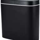 Sooyee 14 litres Automatic Bathroom Trash Can with lid,3.6 Gallon Touchless Trash Can or Kick for Kitchen,Office,Bedroom,Bathroom,Living Room,Black