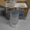 16OZ Glass Cups with Lids and Straws, Vintage Glassware for Whiskey Cocktail Beer, Iced Coffee Cups with Lid, Glass Tumbler with Straw and Lid (2 PACK)