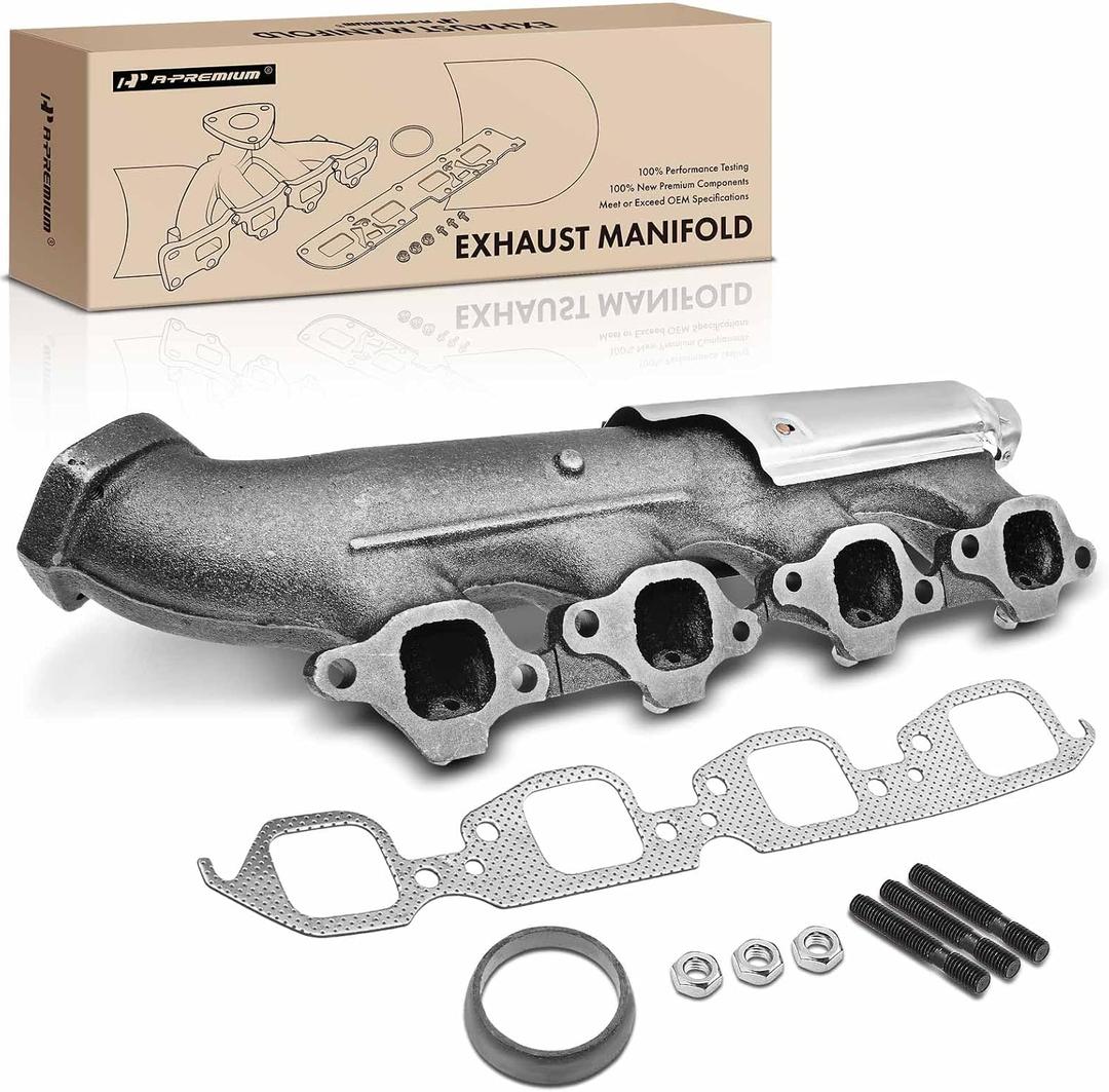 A-Premium Right Engine Exhaust Manifold W/Gasket - OHV 8Cyl 7.4L - Compatible with Chevy & GMC - C,K Class - 88-95 - C1500, C2500, C3500, C3500HD, K2500, K3500, C2500 K2500 Suburban