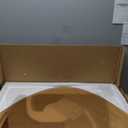 CAJCA Coffee Table for Living Room Mid Century Modern Center Table with Glass Top and Wood, Brown/Walnut (32 Inch)