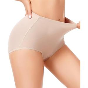 Wodelanle Tummy Control Shapewear Panties for Women Body Shaping Briefs Compression Underwear Seamless Shapewear Panty Girdle, Beige, L