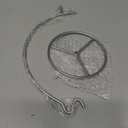 Baderke Ornament Display Stand, Ornament Hanger Holder Glass Ball Air Plant Holder, Hanging Terrarium Stand for Christmas Wedding, Home Office Decor,10.43" H(Silver)