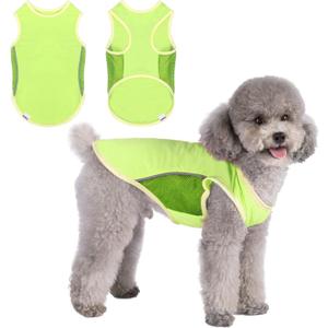 UPF 50+ Sun Protection Dog Shirt for Small Dogs - Breathable Sleeveless Vest with Reflective Strips, Sports Fan Pet T-Shirt, Lightweight UV Protective Apparel P23ST00502S