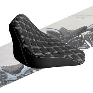 Motorcycle Front Driver Leather/Suede Cushion Pillion Seat Solo Seat Fit For Harley Softail Breakout 2013-2017 Rocker 2008-2017 (White Stitching) Motorcycle Front Driver Leather/Suede Cushion Pillion Seat Solo Seat Fit For Harley Softail Breakout 2013-2017 Rocker 2008-2017 (White Stitching)