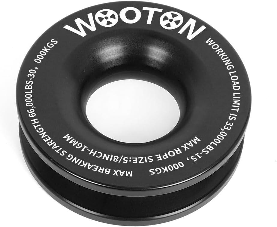 Snatch Recovery Ring 66,000 lbs Aluminum,Snatch Block Ring Pulley for Soft Shackle ATV UTV SUV Truck Off-Road Vehicle Towing Rcovery (Black) Snatch Recovery Ring 66,000 lbs Aluminum,Snatch Block Ring Pulley for Soft Shackle ATV UTV SUV Truck Off-Road Vehicle Towing Rcovery (Black)