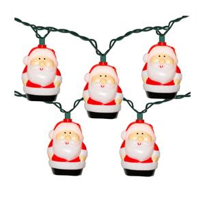 10 Light Santa Head Light Set -  Christmas Santa Claus Decorations String Lights with 10 Santa Claus Decorations Lights, Santa Claus Novelty Fairy Lights for Party Kid's Room Xmas Tree Decor