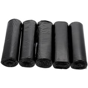 COLLBATH 4 Rolls Kitchen Bathroom Black Garbage Bags Unscented Heavy Duty Trash Bags for Office, 30"x37", 0.4 MIL
