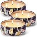 Citronella Candles Outdoor  3 Pack x 13.5oz, Large 3-Wick Soy Wax Tin Candles for Home Patio up to 225 Hours Burning, Lemograss Candle Bulk for Outside Garden Yard Balcony, Summer Camping Huge Candle