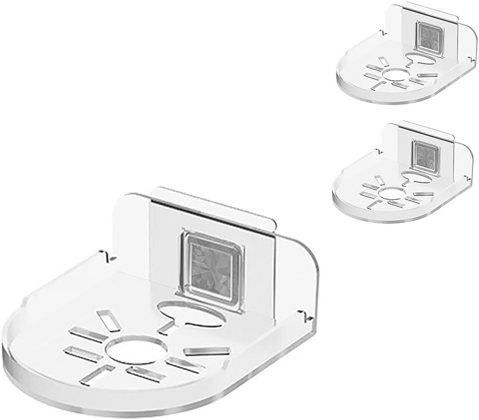 3 Packs Camera Wall Shelf Heavy Duty Adhesive Floating Shelf for Security Camera, Baby Monitor, Mini Speaker Wall Space BracketClear