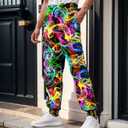 Goodstoworld Mens Cool Joggers Pants 3D Novelty Casual Sweatpants with Drawstring (M)