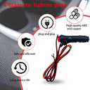 12V Car Cigarette Lighter Adapter, Cigarette Lighter Socket Extension Cord, Adapter Extension Cable Suitable for Cars, Motorcycles, and Trucks