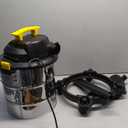 Stanley SL18116 Wet/Dry Vacuum, 6 Gallon, 4 Horsepower, Stainless Steel Tank, 4.0 HP, Silver+yellow