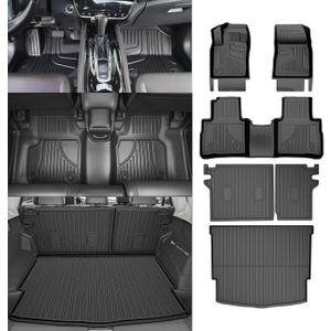 AOMSAZTO Floor Mats Full Set for Nissan Rogue 2021-2026 Accessories (Not for Sport), All Weather Floor Mats Cargo Liner Backrest Mat for Car Floor, Custom Fit Heavy Duty Trunk Liner Black