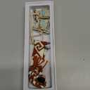 Euler 2th Generation Cotton Woven Watch Band for Apple Watch Series 9 8 7 6 SE(LH-White-Coffe, 38/40/41mm)