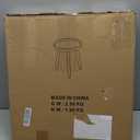 LITA Log Desktop Round Side End Table, Nightstand Tables, Indoor Outdoor Round Side Table, Wooden Tray Table with Black Metal Stand End Table for Living Room Bedroom Office Small Spaces (L)