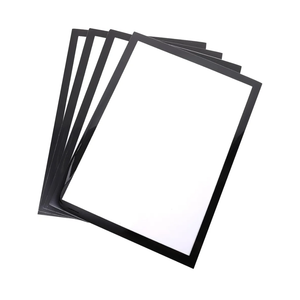 4pcs Self-adhesive Magnetic Photo Frames 30x40cm Black for DIY Crystal Art Display, Easy Peel Stick Frame Set for Home Wall Decoration